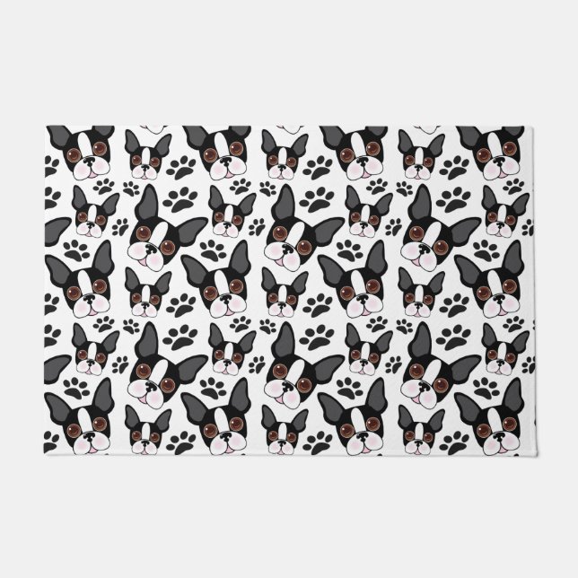 Tapete Todos os americanos Boston Terrier Pet Puppy Dog (Frente)