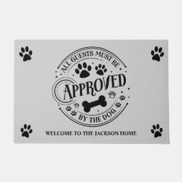 Tapete Todos Os Convidados Devem Ser Aprovados Pelo Cão