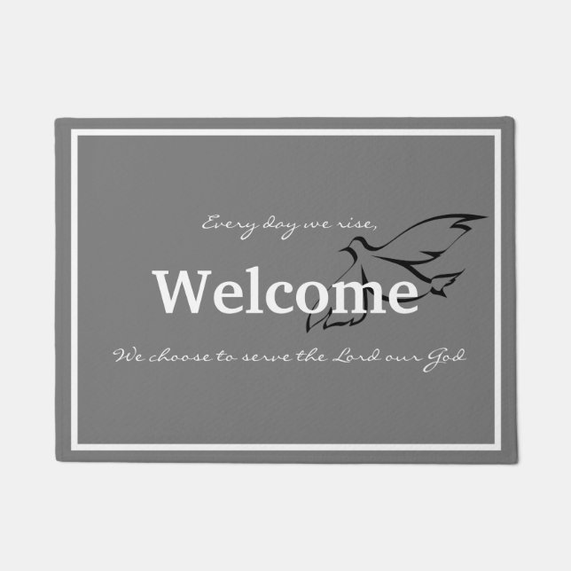 Tapete Todos os dias nós levantamos e escolhemos servir à (Frente)