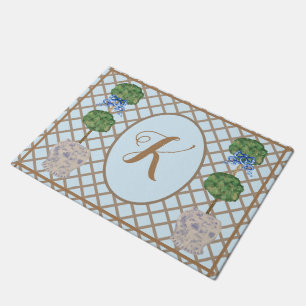 Tapete Topiário do jar Ginger Jar Chinoiserie Azul