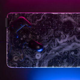 tapete topográfico preto