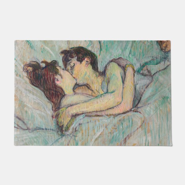 Tapete Toulouse-Lautrec - Na Cama, O Beijo (Frente)