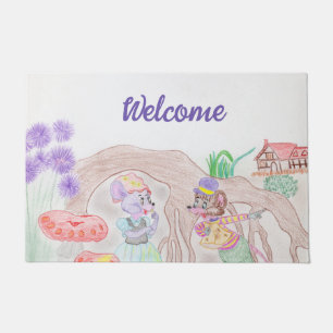 Tapete Trabalho de arte de Crianças Personalizadas, dois