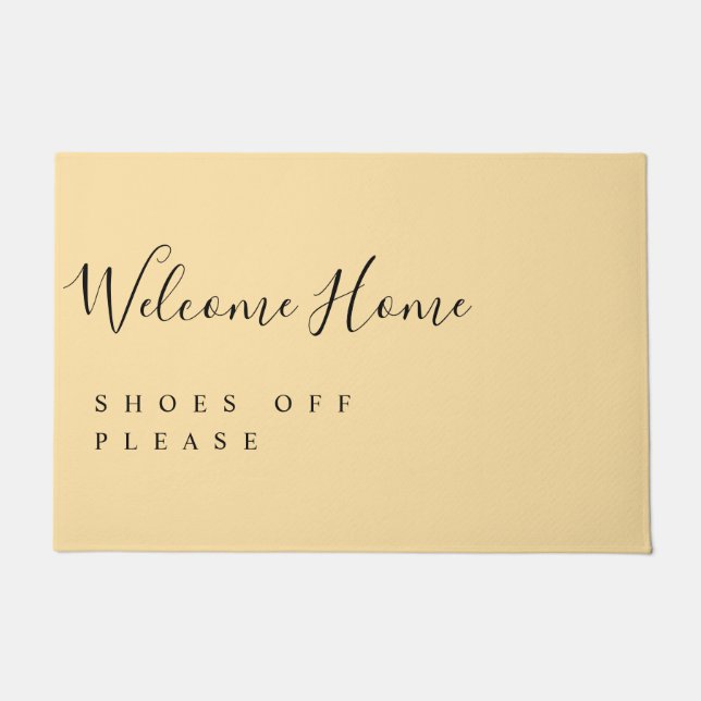 Tapete Trendy Modern Minimal Welcome Shoes Off  (Frente)
