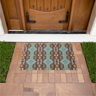 Tapete Trendy Taupe Marrom Aqua Turquoise Arte Azul