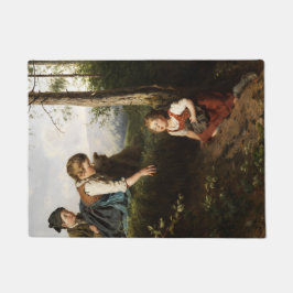 Tapete Três Crianças Pegando Cerejeiras Selvagens em um W