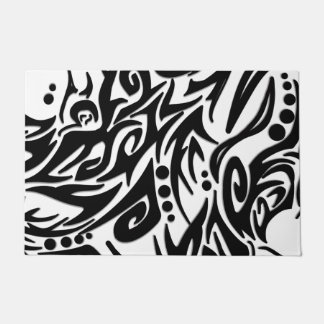 Tapete Tribal abstrato Black