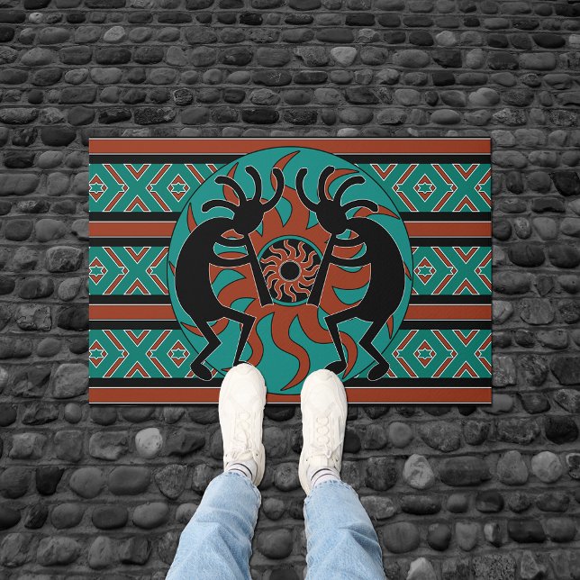 Tapete Tribal Aztec Kokopelli Design (Criador carregado)