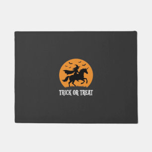 Tapete Trick or Treat Bruxa Unicórnio Design de Halloween