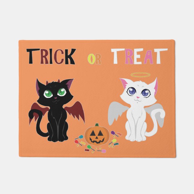 Tapete Trick ou Tratar Kittens (Frente)