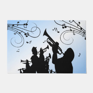 Tapete Trompet Section Blue Music