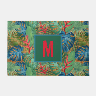 Tapete Tropical Monogramada no Wicker Impressão