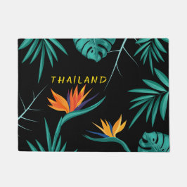 Tapete Tropical Teal Blue Palm Monograma Tailândia