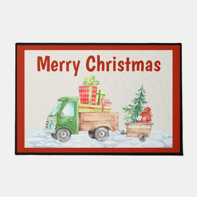 Tapete Truck Christmas Door Mat (Frente)