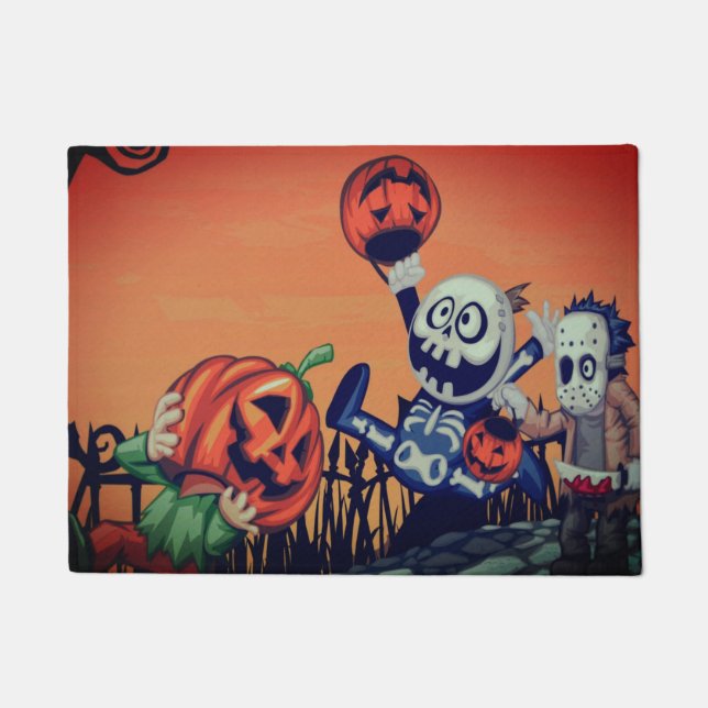 Tapete Truque ou Tratadores de Halloween (Frente)
