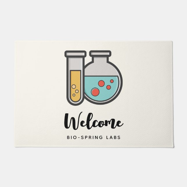 Tapete Tubo de teste de química e copo (Frente)