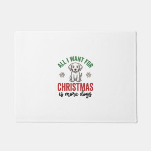 Tapete Tudo o que Quero no Natal é Mais Cães Desenho Vint