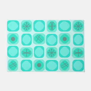Tapete Turquesa Soft Cubes Mod Art de 1950