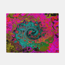 Tapete Turquesa Trippy Abstrato Líquido Redemoinho Retro