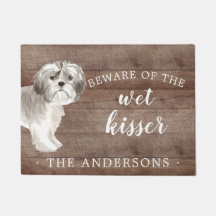Tapete Tzu de Shih. Esteira de porta personalizada cão