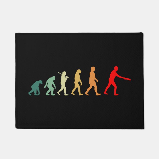Tapete Ultimate Frisbee Disc golf Evolution Retro Funny (Frente)