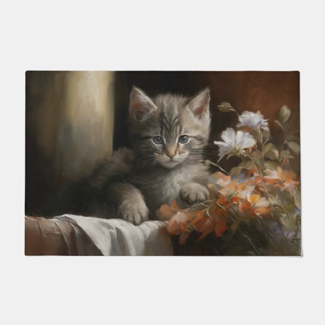 Tapete Um Canto Cozy Tabby Kitten (Frente)