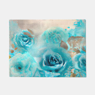 Tapete Um Design Ephemera de Chique Azul Série 7