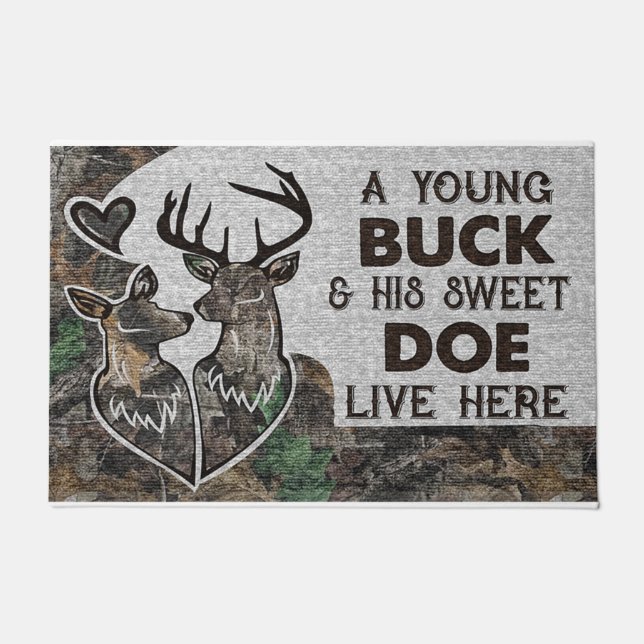 Tapete Um jovem Buck e sua doçura vivem aqui (Frente)