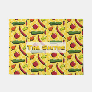 Tapete Um Mundo de Pimentos Chili Doormat