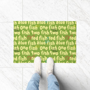 Tapete Um Peixe Dois Peixes Padrão Tipográfico