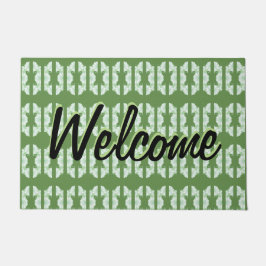 Tapete Uma Porta Verde Com Um Padrão Bonito