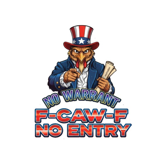 Tapete Uncle Sam Chicken No Warrant F-Caw-F No Entry (Criador carregado)