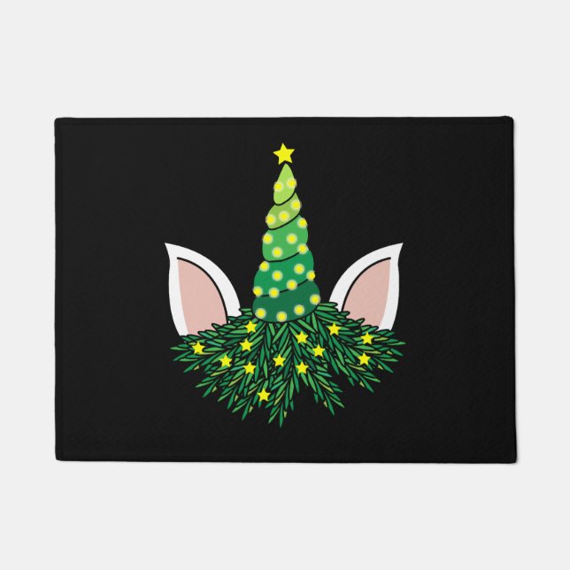 Tapete unicórnio da árvore de natal (Frente)