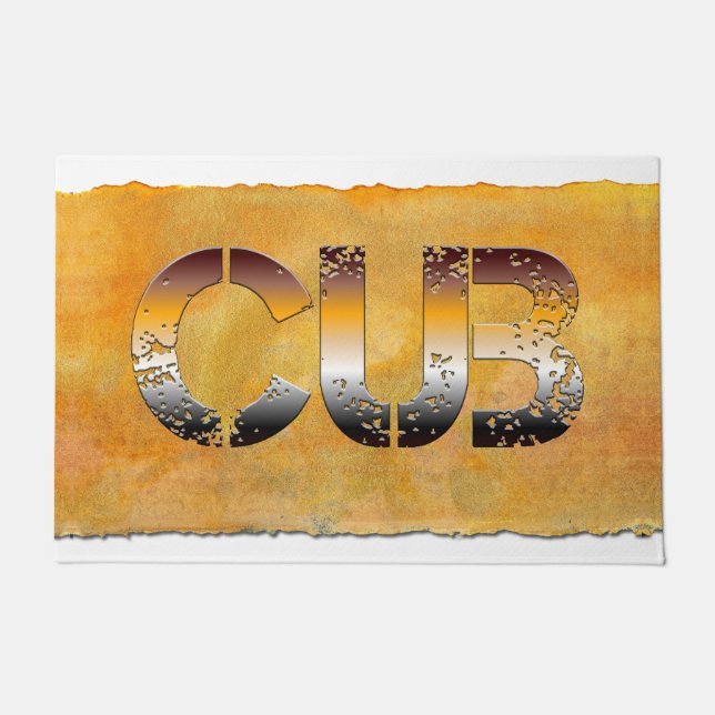 Tapete Ursinho de SlipperyJoe, palavra cor laranja-castan (Frente)