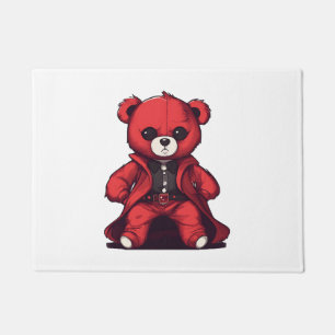 Tapete Urso fofo menino vermelho