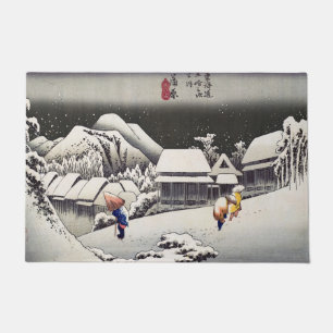 Tapete Utagawa Hiroshige - Neve à noite em Kanbara