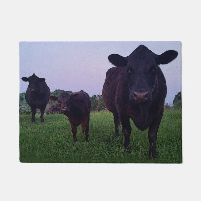 Tapete Vaca de Yup da vaca! Esteira bem-vinda da porta (Frente)