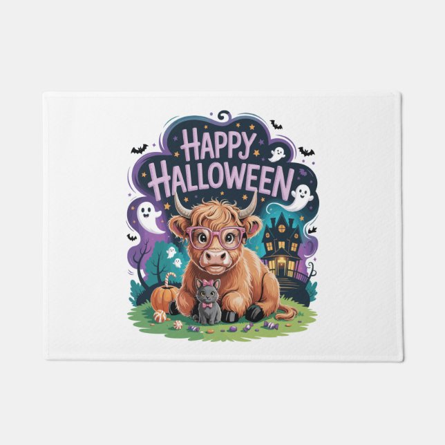 Tapete Vaca do Halloween Cute Highland (2) (Frente)