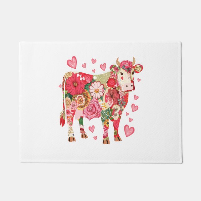 Tapete Vaca Floral, Design (Frente)