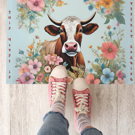 Tapete Vaca Whimsical Mat/ Door Mat de 24" x 36"