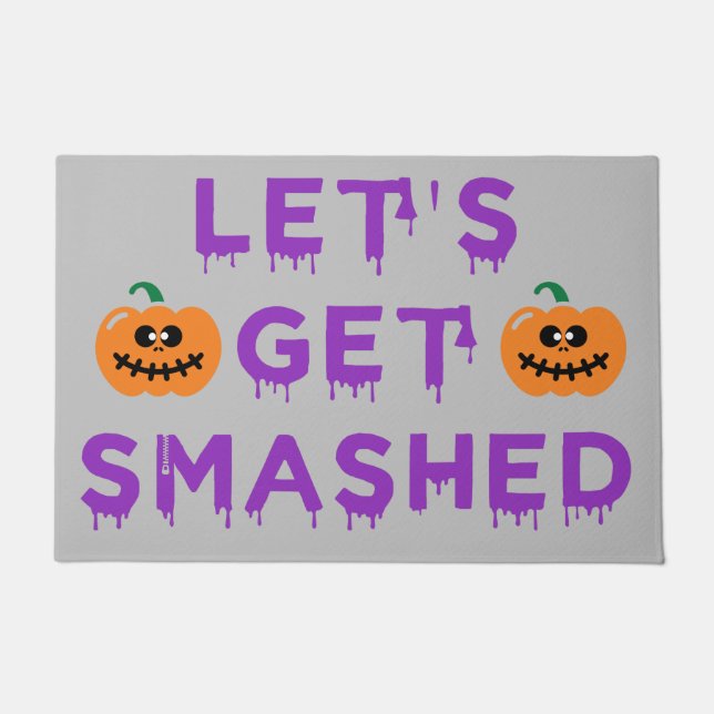 Tapete Vamos Esmagado (Pumpkins) Roxo (Frente)