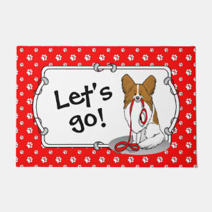 Tapete Vamos! Papillon (branco e vermelho)