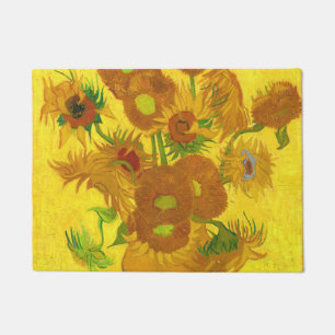 Tapete Van Gogh Quinze Girassóis Em Uma Arte Bela Vaso