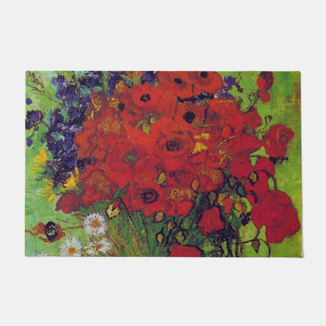 Tapete Vase com Cornflower e Poppies, Van Gogh (Frente)