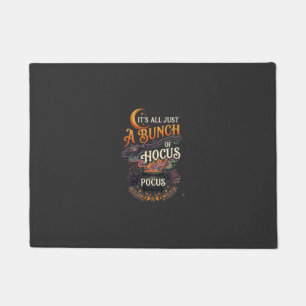Tapete Vassoura de Bruxa Hocus Pocus Gato Preto Caldeirão