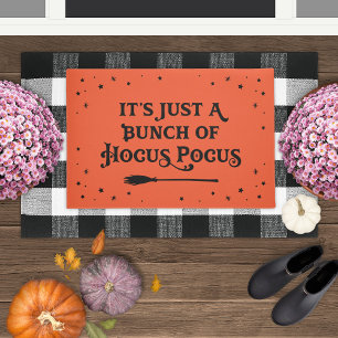 Tapete Vassoura de Bruxa Hocus Pocus Laranja Brilhante Ha