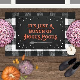 Tapete Vassoura de Bruxa Hocus Pocus Laranja Preto Vintag