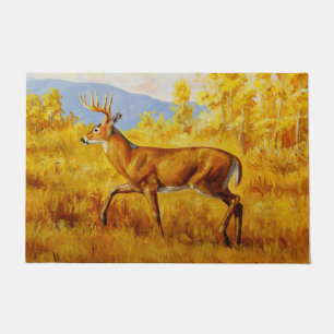 Tapete Veado de Whitetail na Floresta de Outono Aspen