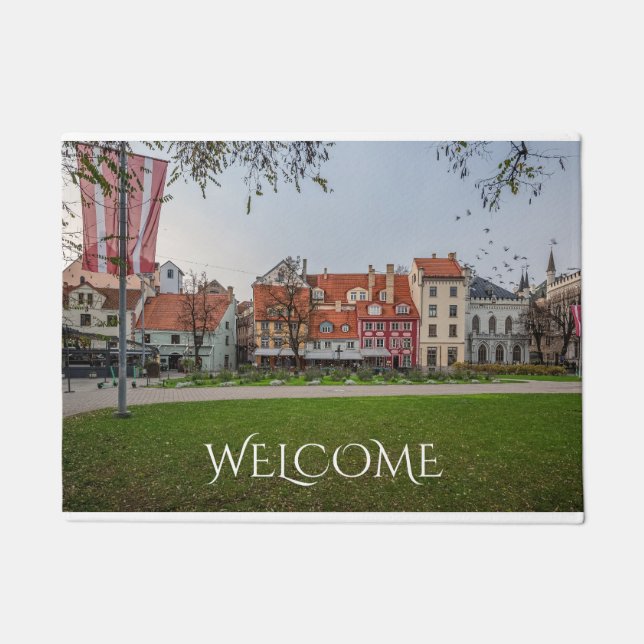Tapete Velha cidade de Riga no outono (Frente)