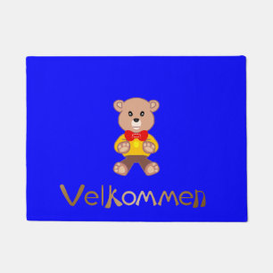 Tapete Velkommen Bear Blue Doormat